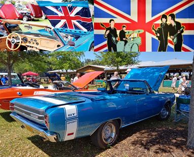 BRIT INVASION BAND WITH SPECIAL TRIBUTE SET TO THE ROLLING STONES AND CAR SHOW: MOPAR & BRITISH. 